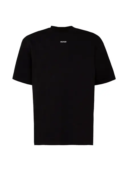 HUGO Tričko 'Dapolino'  čierna / biela