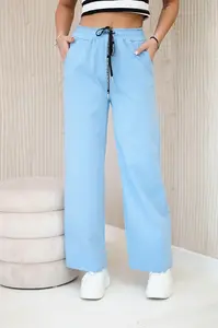 Kesi Włoski Kalhoty Punto s širokou nohavicí modrý