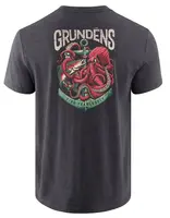 Grundéns tričko octo-trout ss t-shirt heather charcoal - m