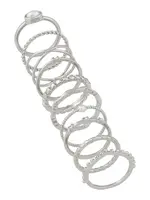 ABOUT YOU Prsteň  strieborná / priehľadná / perlovo biela