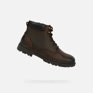 Dark Brown Men's Ankle Boots Geox Andalo - Mens