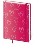 Denní diář 2026 A5 Vario Hearts s gumičkou