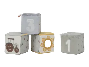 LITTLE DUTCH Sada plyšových kostek Farma