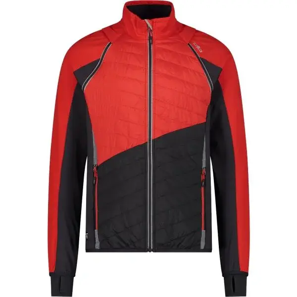 CMP MAN JACKET Pánska hybridná bunda, červená, veľkosť