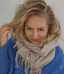 Pri Scarf Thick scarf tassels single color warm soft 200x70 cm