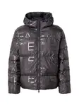 EA7 Emporio Armani Zimná bunda  čierna / strieborná