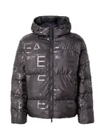 EA7 Emporio Armani Zimná bunda  čierna / strieborná