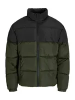 JACK & JONES Zimná bunda 'MAZE'  tmavozelená / čierna