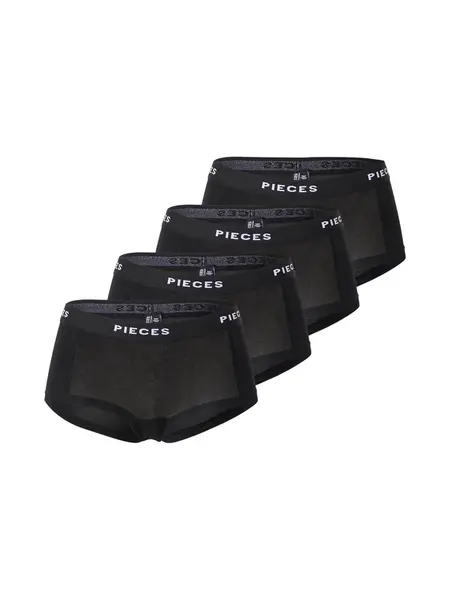 PIECES Nohavičky  čierna / biela