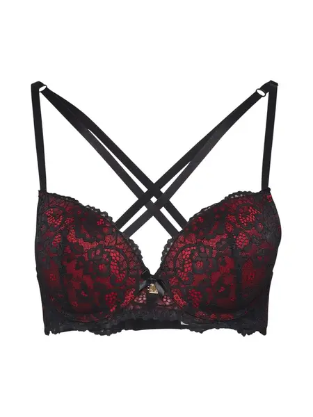 LASCANA Podprsenka  červená / čierna