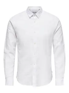 Only & Sons Košeľa 'ONSCaiden'  biela melírovaná