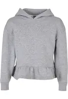 Dívčí organické Volants Hoody šedá