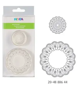 Razítko akryl kulaté - ornament 2ks