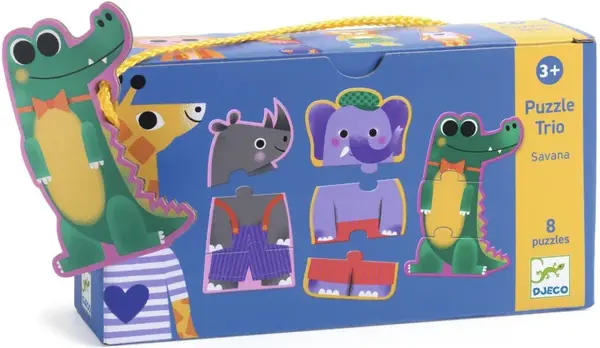 Puzzle Trio - Zvířátka ze savany