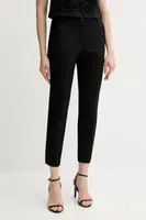 Kalhoty Sisley dámské, černá barva, high waist, 4VPHL5AH6