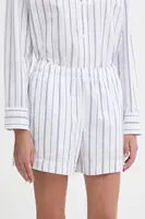 Bavlněné šortky Abercrombie & Fitch dámské, bílá barva, high waist, KI149-5298