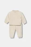 Kojenecká tepláková souprava Calvin Klein Jeans béžová barva, IN0IN00236