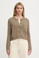 Vlněný kardigan MICHAEL Michael Kors dámský, béžová barva, MT561BDF2G