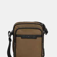 Taštička Tommy Hilfiger zelená barva, AM0AM13465