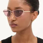 Sluneční brýle Gucci dámské, zlatá barva, GG1879S