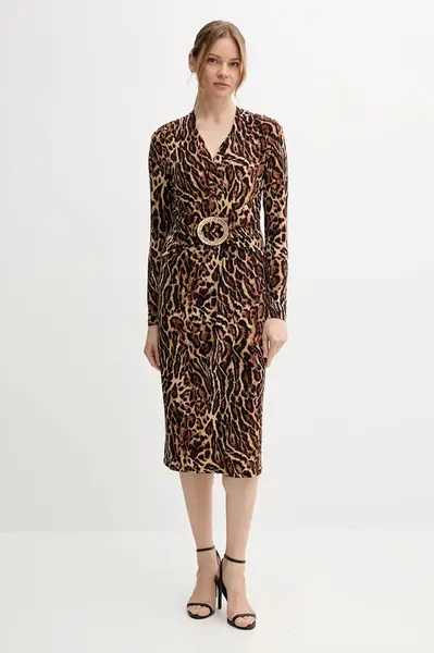 Šaty Joseph Ribkoff hnědá barva, midi, 253091
