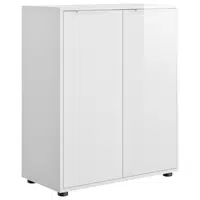 Carryhome KOMODA, vysoce lesklá bílá, 72/87/35,3 cm