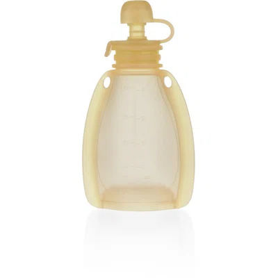Zopa Silicone Refillable Baby Food Pouch kapsička na jídlo 0 m+ Transparent Yellow 120 ml