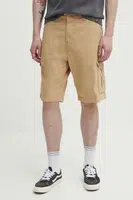 Bavlněné šortky Quiksilver hnědá barva