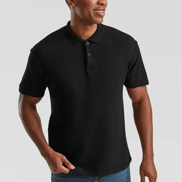 Pánské černé polo tričko Original Polo Friut of the Loom