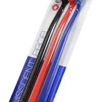 Swissdent Zubní kartáček Colours Soft-Medium 2 + 1 ZDARMA (černá + červená + modrá)