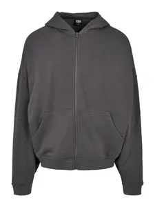 Urban Classics Tepláková bunda  tmavosivá