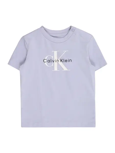 Calvin Klein Jeans Tričko  modrosivá / čierna / biela