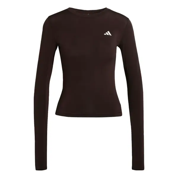 ADIDAS PERFORMANCE Funkčné tričko 'Power Essentials'  tmavohnedá / biela