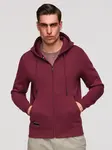 Ombre Men's unbuttoned BASIC sweatshirt - maroon