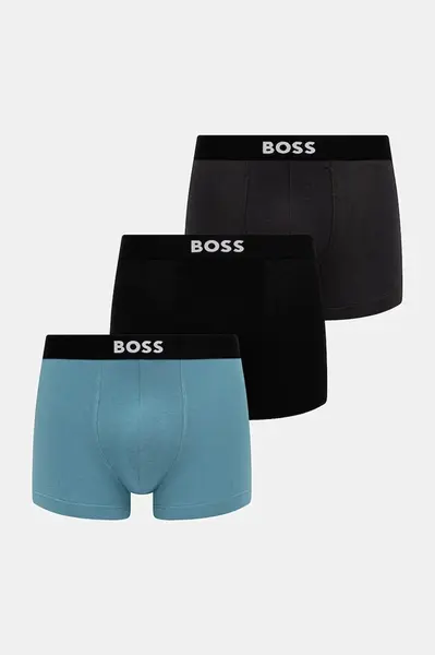 BOSS boxerky pánské bavlněné s elastanem Trunk 3P BOSS ONE 3-pack