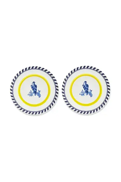 POLSPOTTEN  Sada talířů Pols Potten bird patterned 27 cm 2-pack