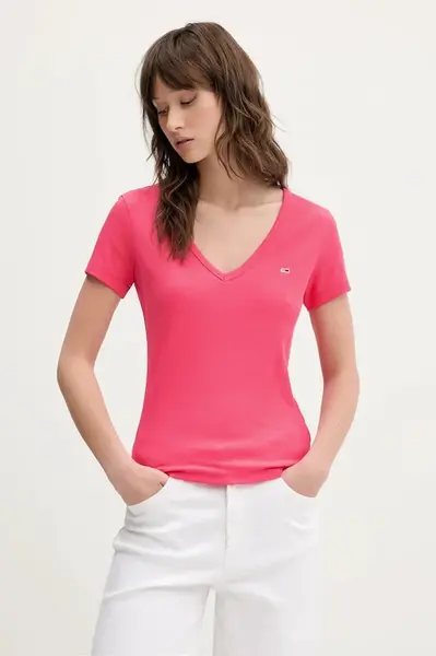 Tommy Jeans tričko dámské bavlněné s elastanem