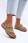 Dámské pantofle s přezkou a suchým zipem INBLU