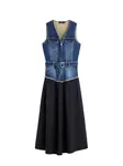 Desigual Košeľové šaty  námornícka modrá / modrá denim