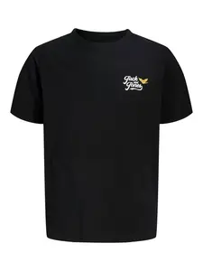 Jack & Jones Junior Tričko 'JJLEGEND'  medová / čierna / biela