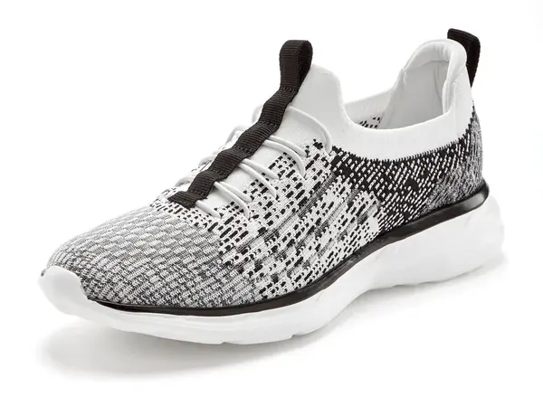 LASCANA Slip-on obuv  čierna / biela
