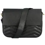 Dámská kožená crossbody kabelka černá - Delami Inelly