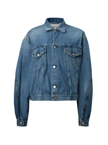 REPLAY Prechodná bunda  modrá denim