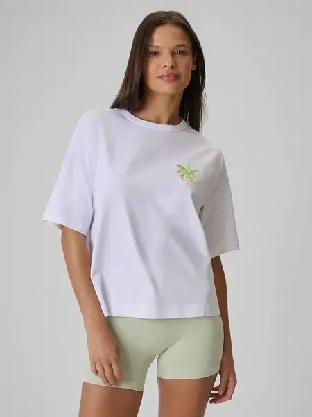 Dámské boxy tričko s potiskem 4f bílá s