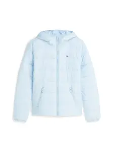 Tommy Jeans Prechodná bunda  nebesky modrá