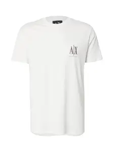 ARMANI EXCHANGE Tričko  tmavošedá / biela