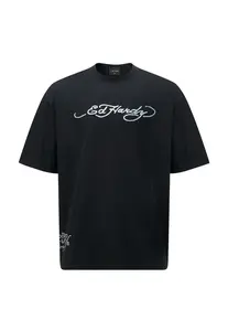 Ed Hardy Tričko 'Drags-Back'  sivá / antracitová / čierna / biela