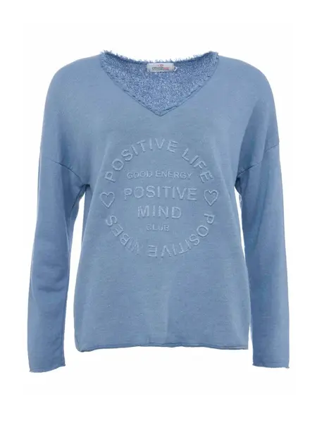 Zwillingsherz Mikina 'Positive Mind'  modrá