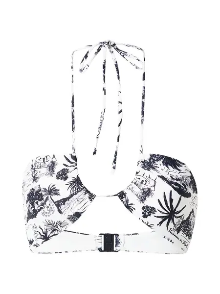 Karl Lagerfeld Bikinový top  čierna / biela