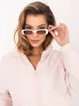 Jasnorůžová prošívaná bunda bez kapuce